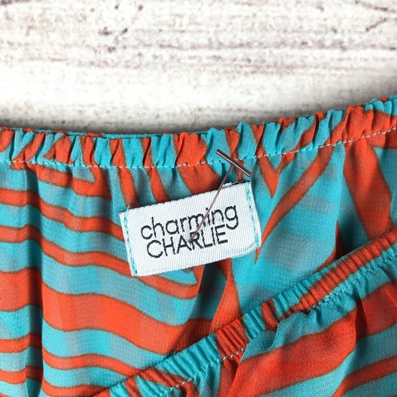 Charming Charlie Strapless Geometric Sundress Sz S - Picture 8 of 9